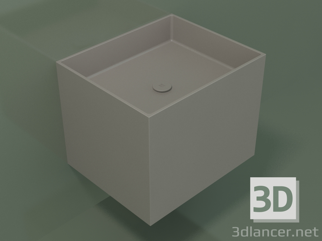 Modelo 3d Lavatório fixado na parede (02UN33301, Clay C37, L 60, P 50, H 48 cm) - preview