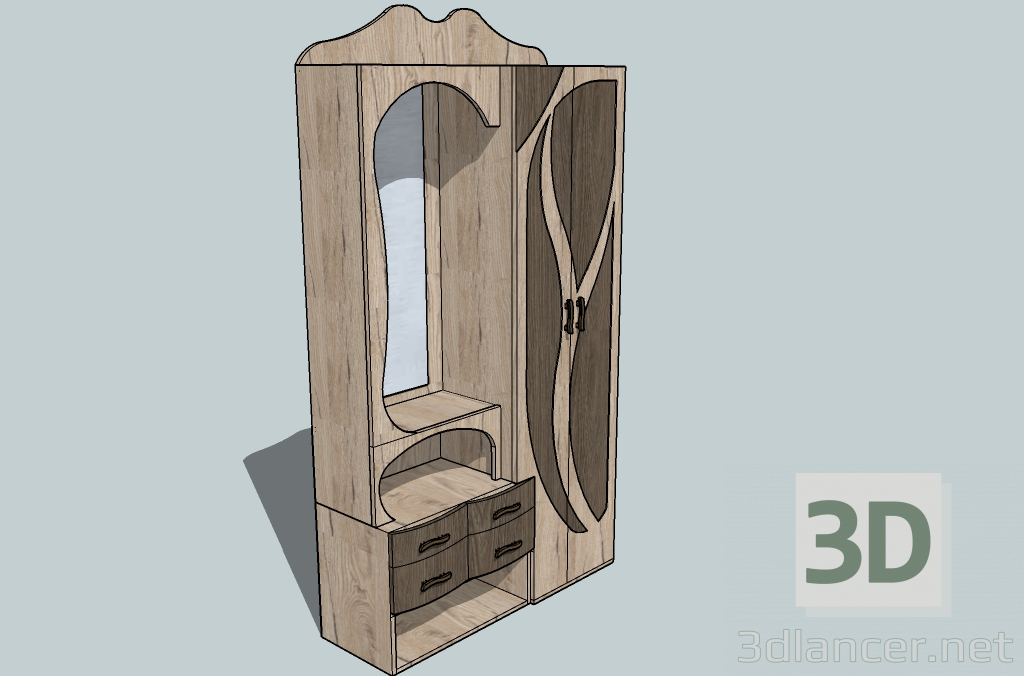 3d model pasillo moderno - vista previa