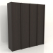 3d model Wardrobe MW 05 wood (2465x667x2818, wood brown dark) - preview