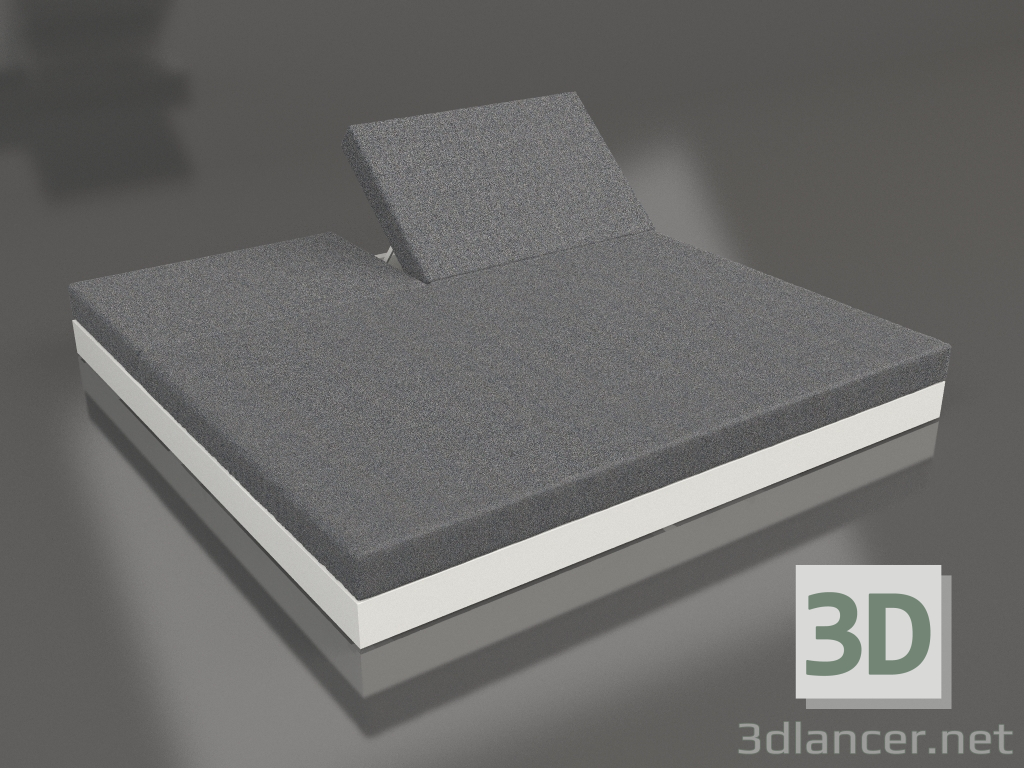 3d model Cama con respaldo 200 (gris ágata) - vista previa