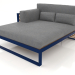 3d model Sofá modular XL, sección 2 izquierda, respaldo alto, madera artificial (Azul noche) - vista previa