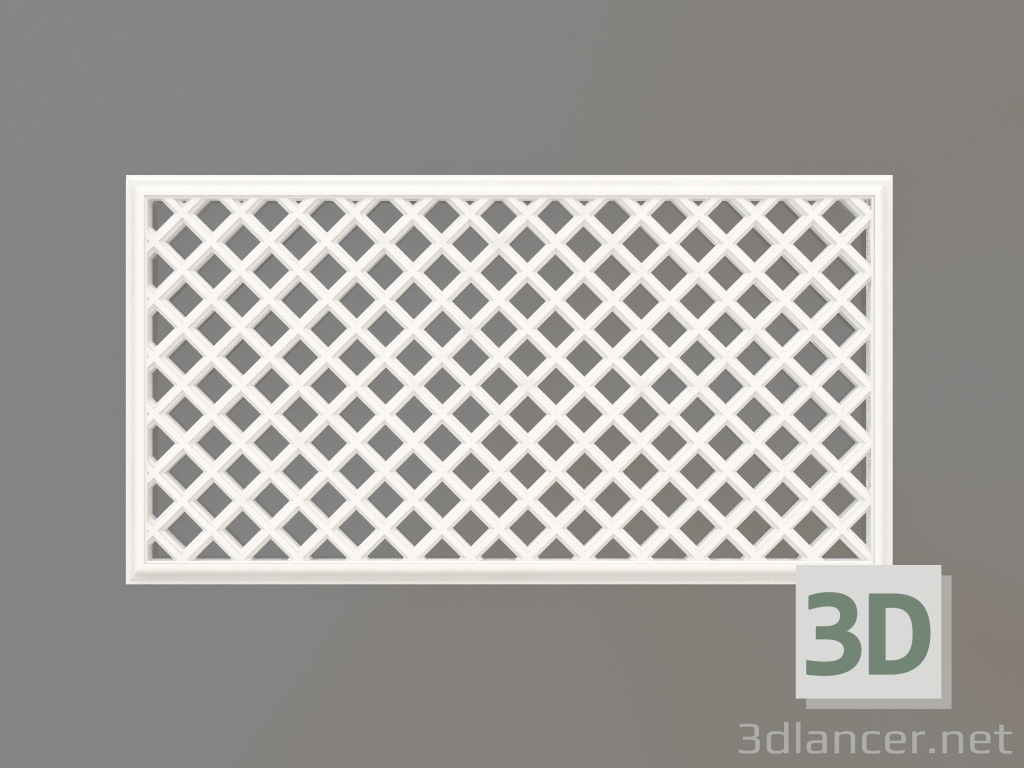 3d model Gypsum ventilation grills VR 018 (229x429x12) - preview