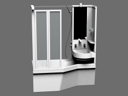 Colonne + lavabo + bain-1500