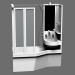 modello 3D Colonna + lavabo + vasca da bagno-1500 - anteprima