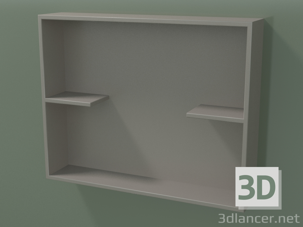 3d model Open box with shelves (90U31002, Clay C37, L 60, P 12, H 48 cm) - preview