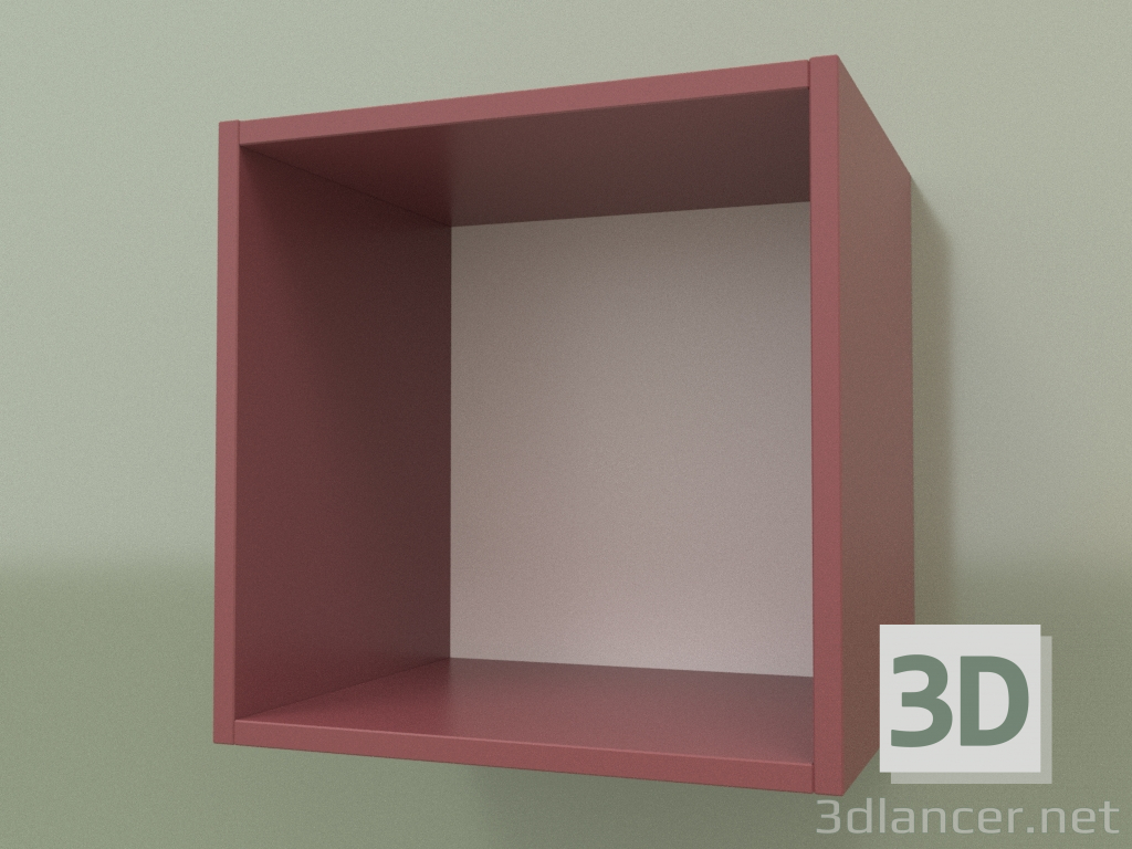 3d model Estante abierto con bisagras (Burdeos) - vista previa