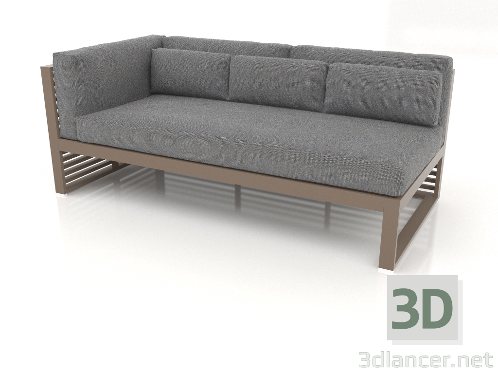 Modelo 3d Sofá modular, seção 1 esquerda (Bronze) - preview