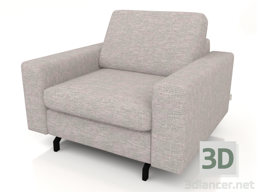 Modelo 3d Sofá Jean de 1 lugar (Cinza) - preview