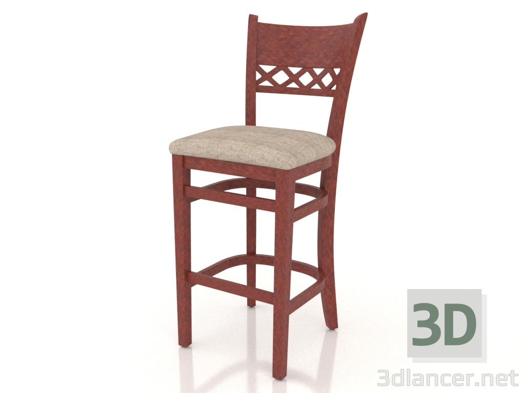 3D Modell Barhocker Edinburgh (Kirsche) - Vorschau