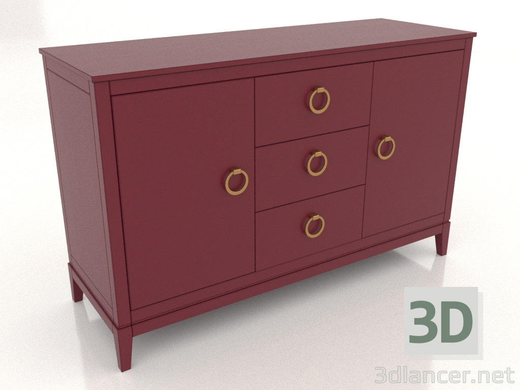 3d model Cómoda (RAL 3032, opción 4) - vista previa