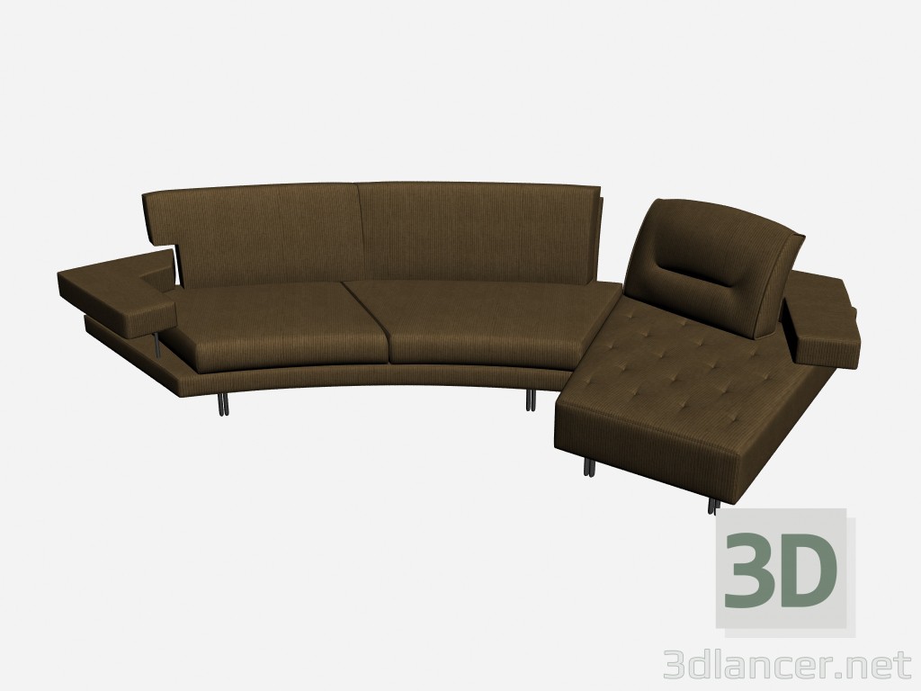 3d model Sofá 5 Maxim imbottito - vista previa