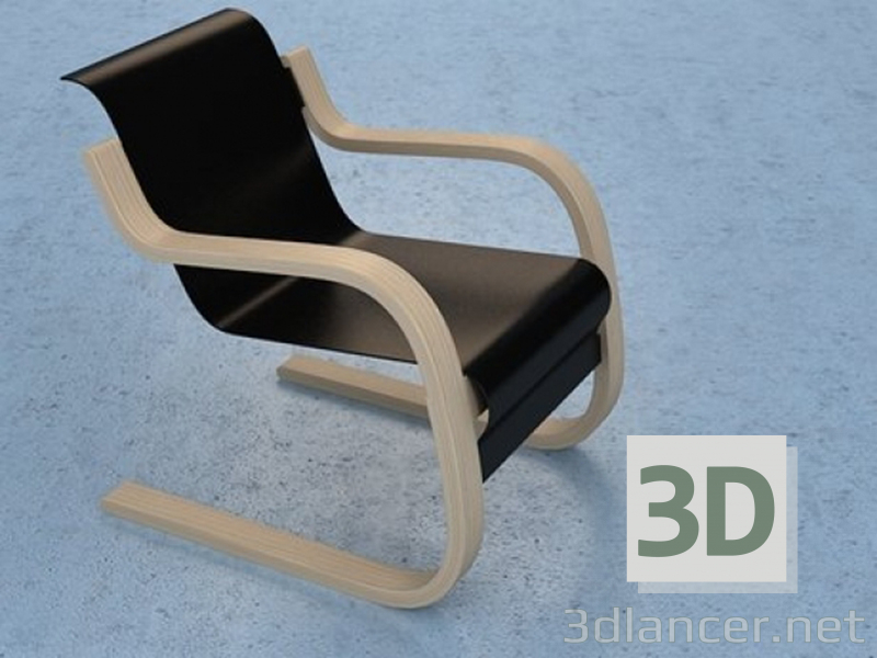 Modelo 3d poltrona Artek - preview