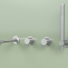 3d model Wall-mounted mixer with wall-mounted shower (13 69, AS) - preview