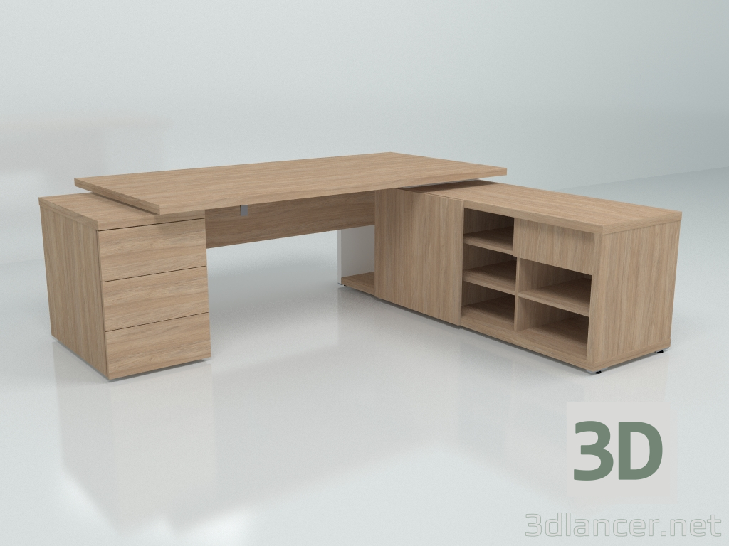 Modelo 3d Mesa de trabalho Mito MIT2KDP (2297x2080) - preview