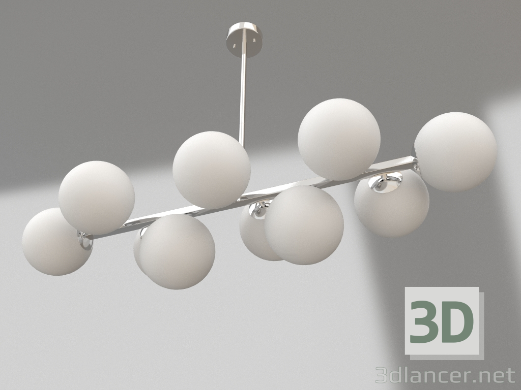 Modelo 3d Lustre Sida cromado, base quadrada (07508-10A,02) - preview