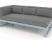 3D Modell Modulares Sofa, Abschnitt 1 links (Blaugrau) - Vorschau