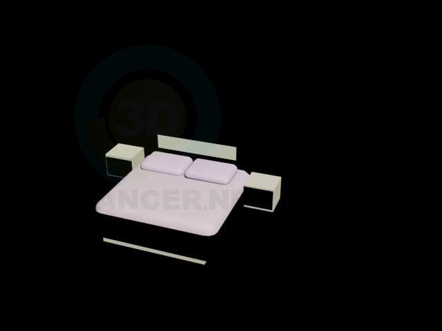 3d model cama - vista previa