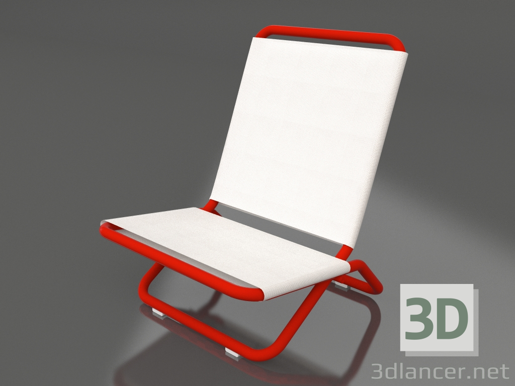 modèle 3D Chaise (rouge) - preview