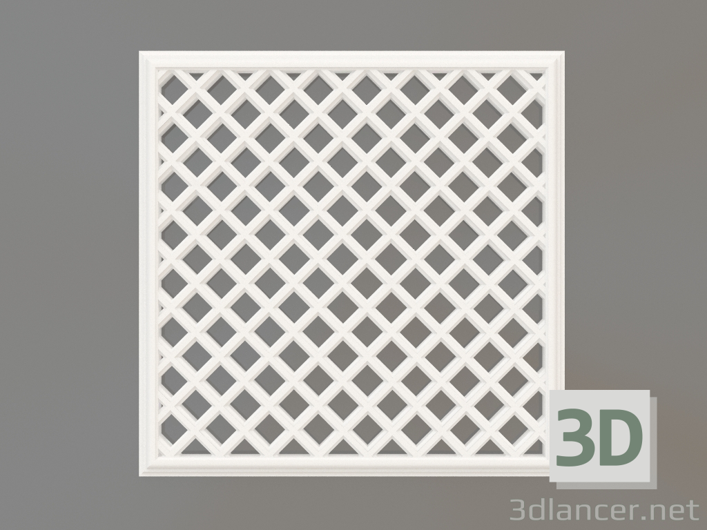 3d model Gypsum ventilation grills VR 019 (279x279x12) - preview