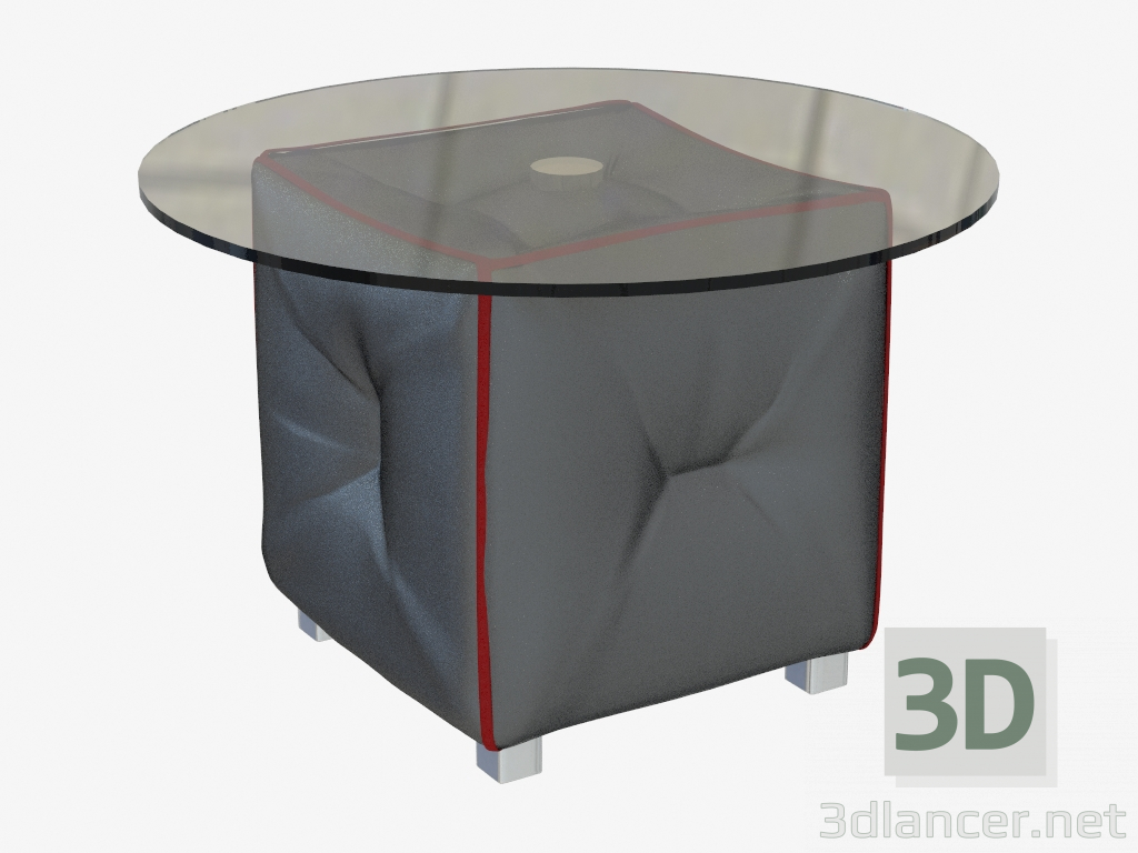 Modelo 3d Mesa de café com guarnição de couro J136 - preview