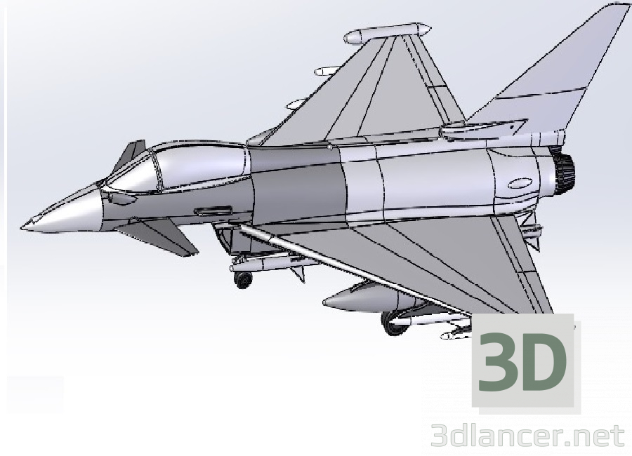 3d model Eurofighter Typhoon FGR4 es EF2000 - vista previa