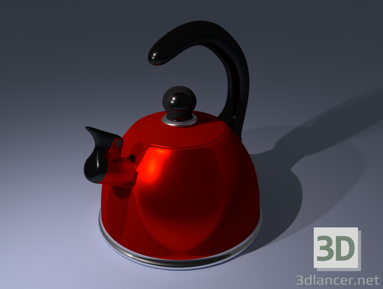Tetera 3D modelo Compro - render Tetera 3D modelo Compro - render