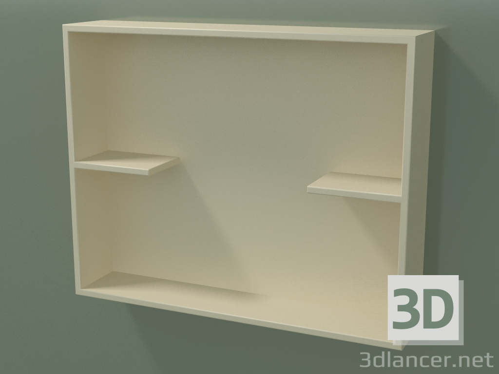 Modelo 3d Caixa aberta com prateleiras (90U31002, Bone C39, L 60, P 12, H 48 cm) - preview