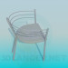 3d model Chair with metal headboard - preview