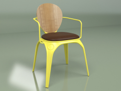 Silla Louix con cojín (amarillo mate)