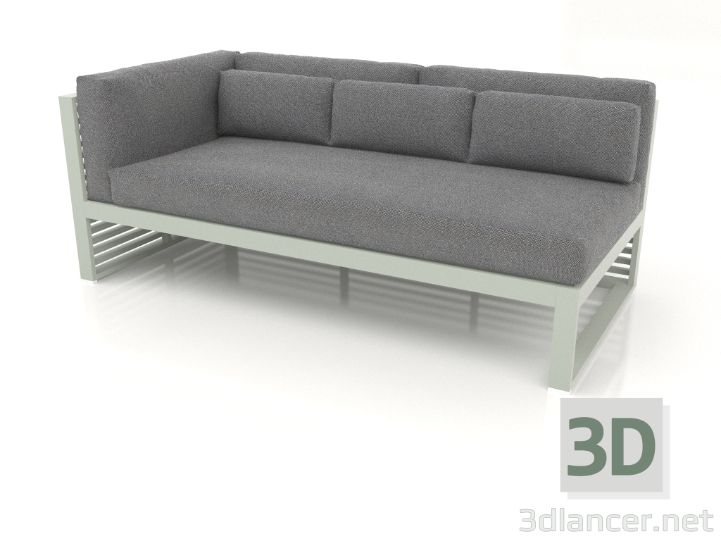 modello 3D Divano componibile, sezione 1 sinistra (Grigio cemento) - anteprima