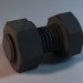 3d model tornillo con tuerca de M10 - vista previa