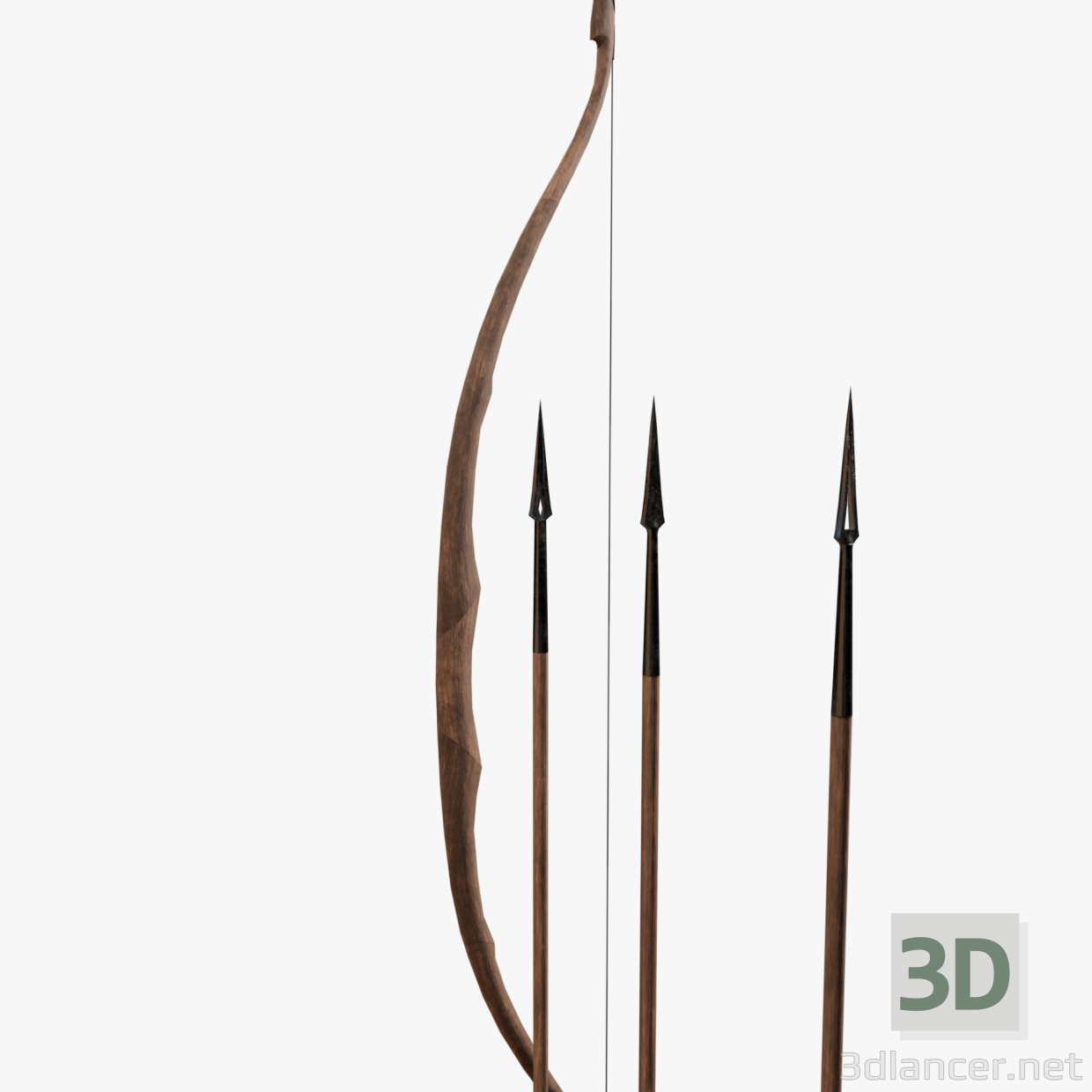 3d Bow and arrow model buy - render