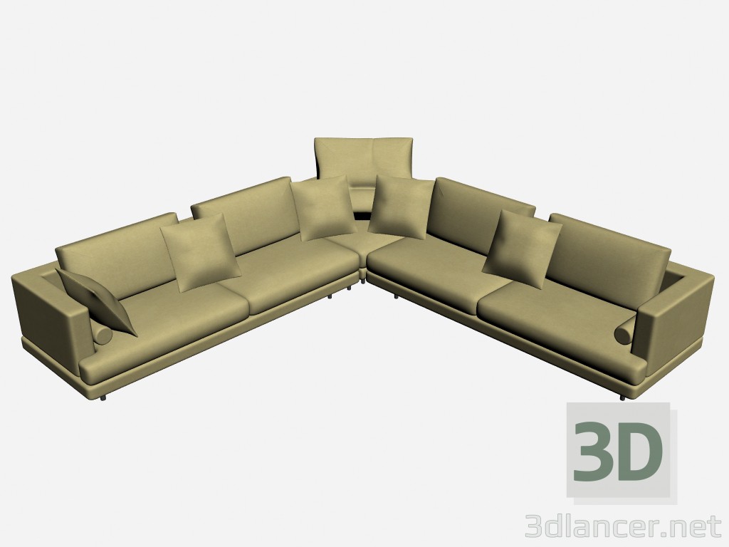 3d model Sofa corner Incumbents line 2 - preview