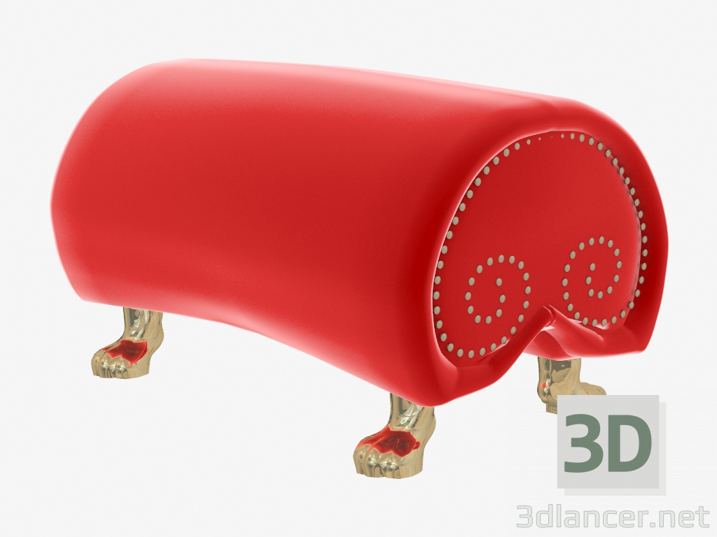 3D modeli Art Deco C210'da Puff - önizleme