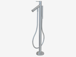 Bathroom mixer with vertical base