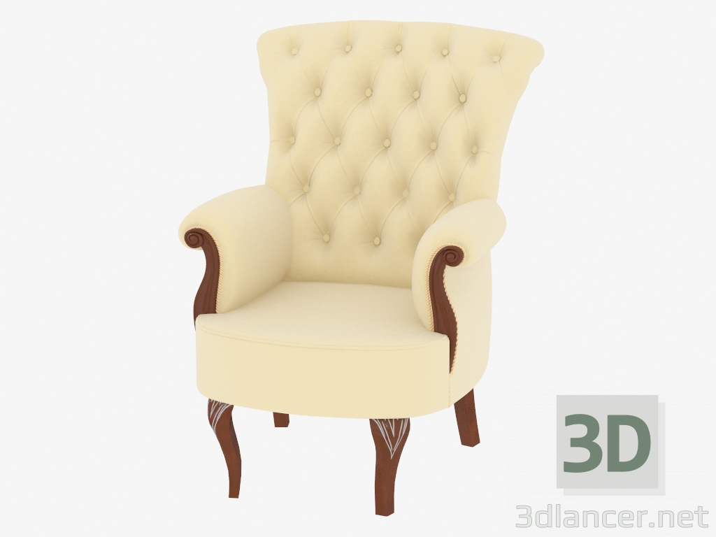 modello 3D Sedia KP 400 (ciliegio patinato, 69x75 H92) - anteprima