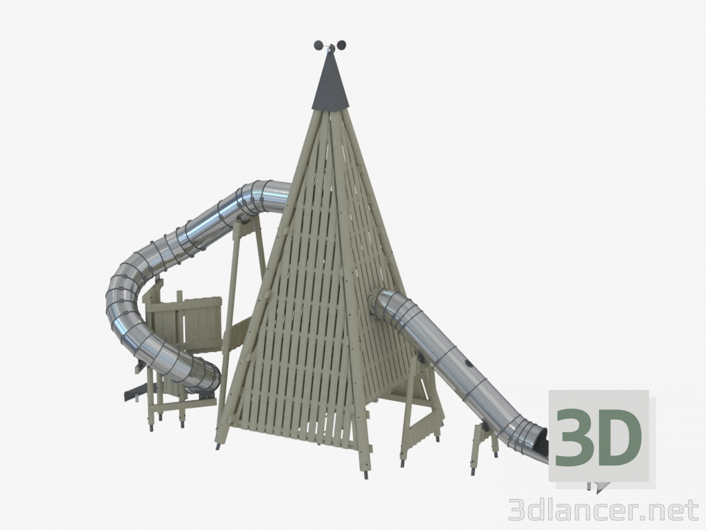 3d model Pirámide complejo de juegos infantiles (SL1103) - vista previa