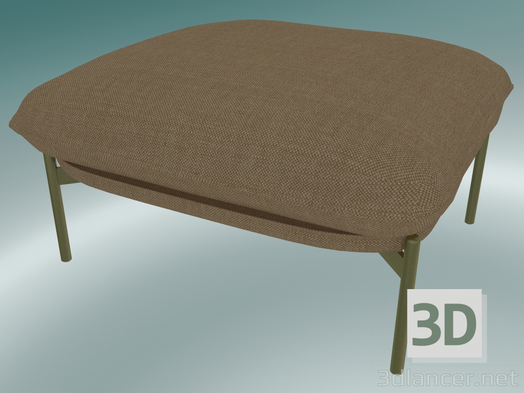 modèle 3D Pouffe Cloud (LN4, 78x74 H 40cm, Jambes Bronzées, Hot Madison 495) - preview