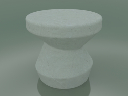 Table d'appoint, tabouret InOut (47, céramique blanche)