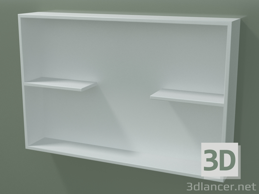 3D modeli Raflı açık kutu (90U31003, Glacier White C01, L 72, P 12, H 48 cm) - önizleme