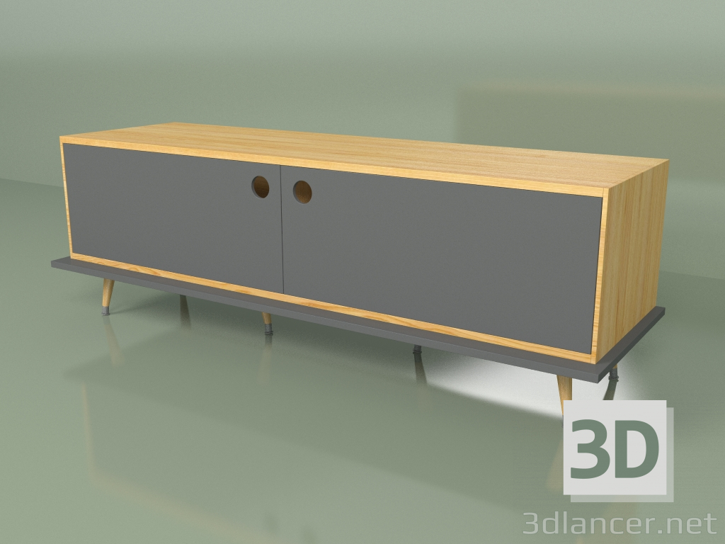 Modelo 3d Cabinet Woodi (cinza escuro) - preview