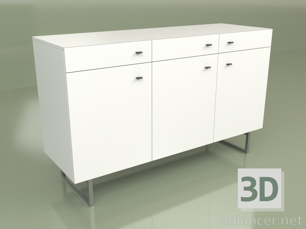 3d model Chest of drawers Lf 230 (White) - preview