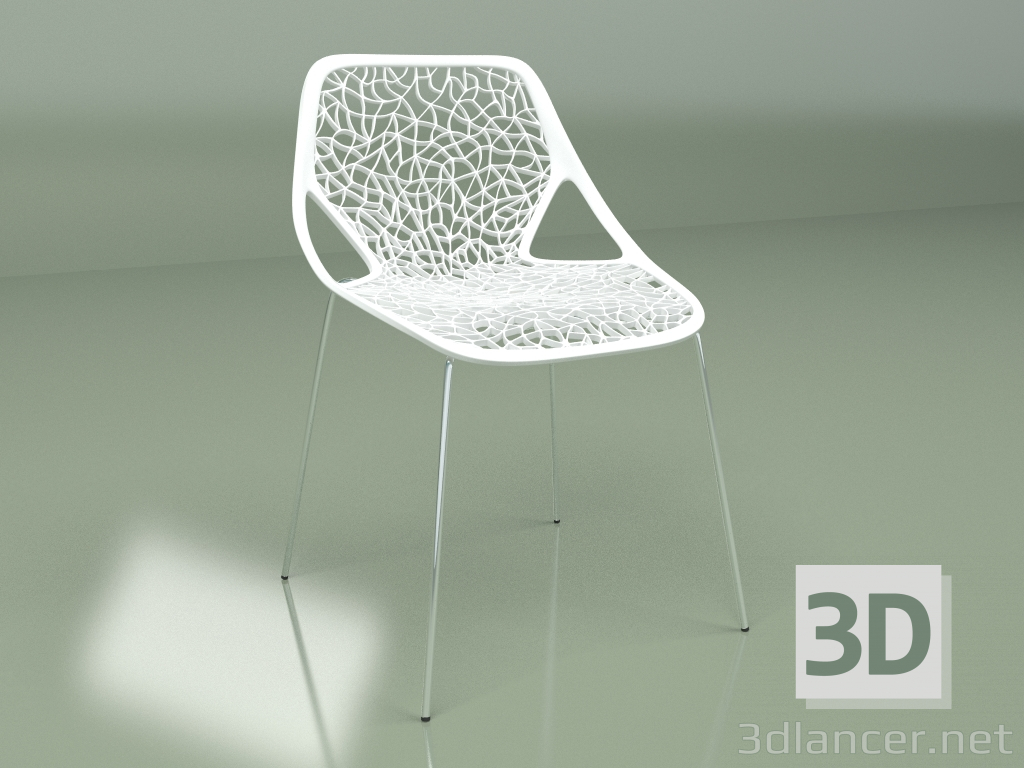 modèle 3D Chaise Caprice 2 (blanche) - preview