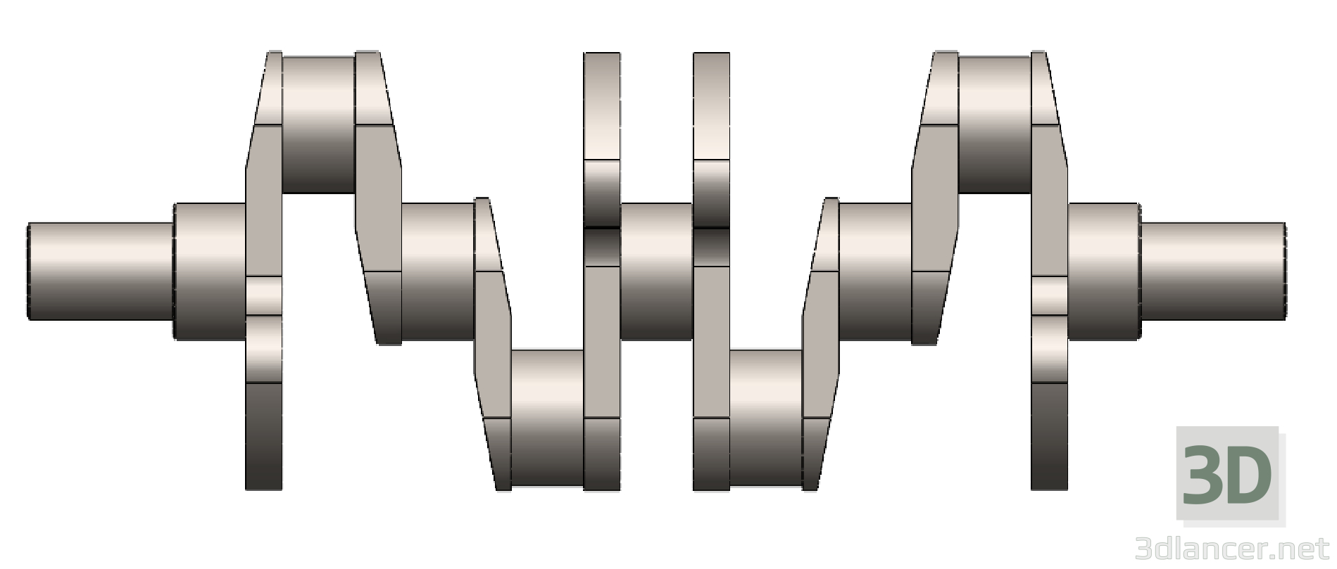 3d Crankshaft model buy - render