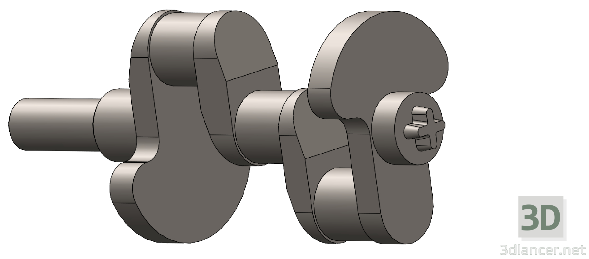 3d Crankshaft model buy - render