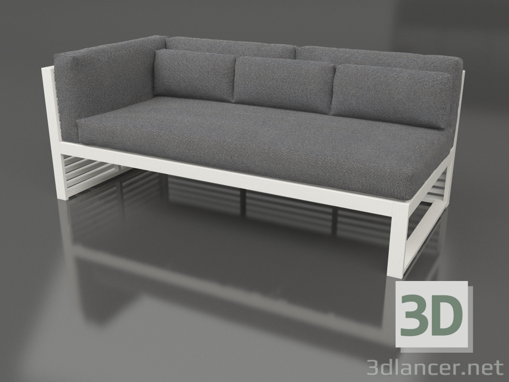 modello 3D Divano modulare, sezione 1 sinistra (Grigio agata) - anteprima