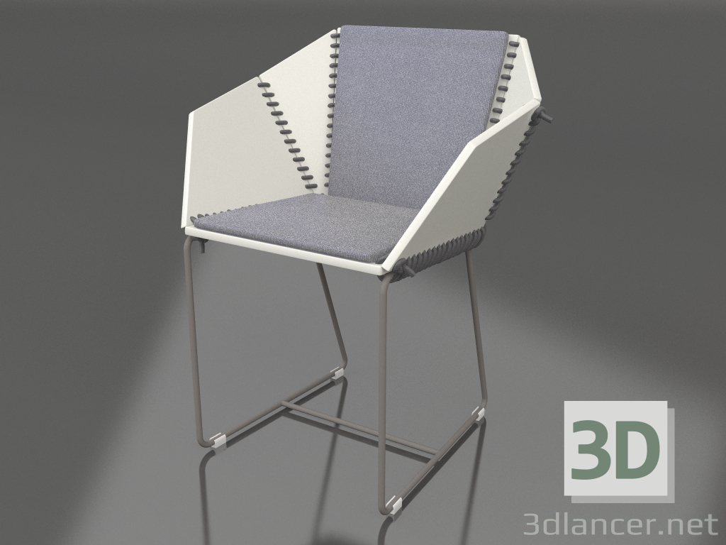 modèle 3D Chaise de salle à manger (gris quartz) - preview