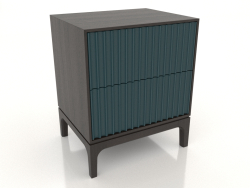 Comodino FARGO 2 cassetti con frontali fresati (onda marina, rovere wengé, opzione 2)