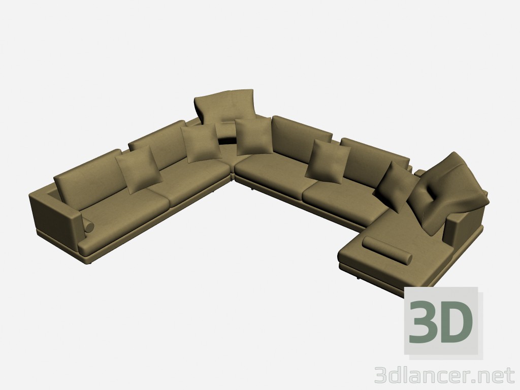 Modelo 3d Operadores de canto de sofá linha 3 - preview