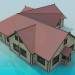 modello 3D Cottage log cabin - anteprima